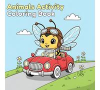 Cute Animals & Insects Activity Fun Coloring Book: Simple 50 Designs For Teens and Adult Ft - Bull, Ant, Fox, Monkey, Grasshopper, Crocodile, Rat And More!