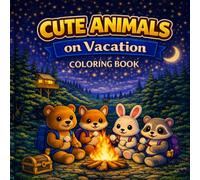 Cute Animals on Vacation Coloring Book: Cozy Forest Retreat and Camping Adventures: Relaxing Nature Scenes with Adorable Animal Friends, Campfires, ... Outdoor Escapes (Cute Animal Coloring Book)