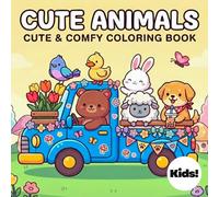 Cute Animals: Relaxing Kawaii Coloring Pages for Kids and Teens | Stress Relief & Comfy Scenes