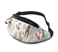 Cute Animals Running Belt Fanny Pack para Mujeres Hombres Fashion Waist Pack Cinturones Ajustables Bolsa para Viajar Caminar Senderismo Deportes