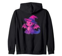 Cute Anime Baby Dragon Witch Kawaii Bisexual Pride Colors Sudadera con Capucha
