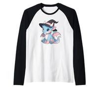 Cute Anime Baby Dragon Witch Kawaii Transgender Pride Colors Camiseta Manga Raglan