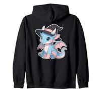 Cute Anime Baby Dragon Witch Kawaii Transgender Pride Colors Sudadera con Capucha