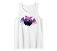 Cute Anime Bat Duck Kawaii Genderfluid Pride Colors Camiseta sin Mangas