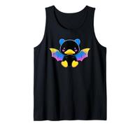 Cute Anime Bat Duck Kawaii Pansexual Pan Pride Colors Camiseta sin Mangas