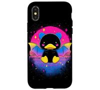 Cute Anime Bat Duck Kawaii Pansexual Pan Pride Colors Carcasa para iPhone X/XS