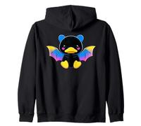 Cute Anime Bat Duck Kawaii Pansexual Pan Pride Colors Sudadera con Capucha