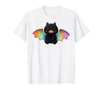Cute Anime Bat Duck Kawaii Rainbow LGBTQ Pride Colors Camiseta