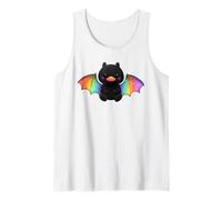 Cute Anime Bat Duck Kawaii Rainbow LGBTQ Pride Colors Camiseta sin Mangas