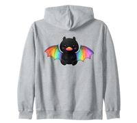 Cute Anime Bat Duck Kawaii Rainbow LGBTQ Pride Colors Sudadera con Capucha