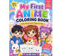 Cute Anime Coloring Book for Kids Ages 3-11: Fun and Easy Kawaii Coloring Pages for Toddlers & Preschoolers | Big Simple Designs for Boys and Girls | Relaxing Activity Book