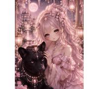 Cute Anime Journal: Kawaii Fantasy Princess Lined Notebook