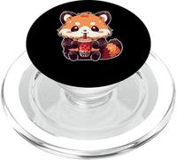 Cute Anime Kawaii Red Panda Drinking Bubble Boba Tea Girls PopSockets PopGrip para MagSafe