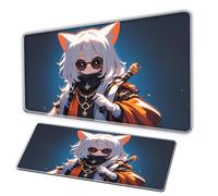 Cute Anime Mouse Pad/XL MousePad/Non slip Base/Seam Edge/Soft Waterproof/Game Anime Table Pad HD Printing Large Size MousePad Alfombras de ratón para gamers de PC (80-50 cm)