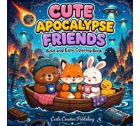 Cute Apocalypse Friends: A Bold and Easy Coloring Book with Cute Animals, UFOs, Meteors, Floods, Volcanoes, and Funny End-of-the-World Adventures for Kids, Teens, and Adults