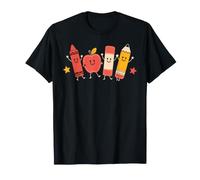 Cute Apple Notebook Pencil Back to School Student Teacher Camiseta