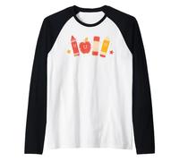 Cute Apple Notebook Pencil Back to School Student Teacher Camiseta Manga Raglan
