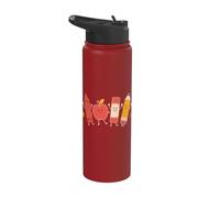 Cute Apple Notebook Pencil Back to School Student Teacher Stainless Steel Insulated Water Bottle