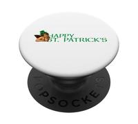 Cute Art Happy St. Patrick's Day Cherub PAPL2112 PopSockets PopGrip Adhesivo