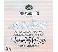 Cute as a button 2024 - Postkarten-Kalender - Kalender-mit-Postkarten - zum-raustrennen - 16x17