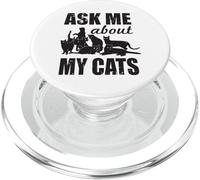 Cute Ask Me About My Cats PopSockets PopGrip para MagSafe