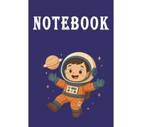 Cute Astronaut Notebook: Kawaii Space Journal with Mood Tracker and Quote of the Day, 120 Pages, 6x9 Inch