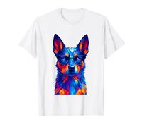 Cute Australian Cattle Dog Colorful Dog Lover Pop Art Camiseta