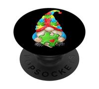 Cute Autism Awareness GNOME Puzzle Piece For Autism Teacher PopSockets PopGrip Adhesivo