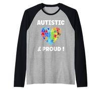 Cute Autism Awareness I'm Autistic and Proud Camiseta Manga Raglan