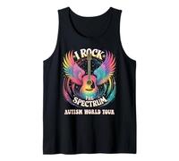 Cute Autism World Tour I ROCK THE SPECTRUM Teacher Peace Camiseta sin Mangas