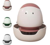 Cute Automatic Press Pot Brush, Dish Scrubber with Soap Dispenser, Automatic Liquid Filling Brush, Dish Scrub Brushes, Adjustable Cleaning Tools for Kitchen, Holder Handle Set Suction Cup(Red)