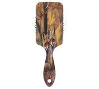 Cute Autumn Fox - Peine 3D, peine desenredante, cepillo antiestático para el cabello, cepillos para el cabello fino