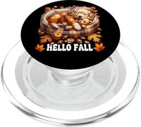 Cute Autumn Golden Retriever Decor For Dog Lover Hello Fall PopSockets PopGrip para MagSafe
