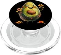 Cute Avocado Graphic For Vegan Women and Girls Happy Face PopSockets PopGrip para MagSafe