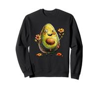 Cute Avocado Graphic For Vegan Women and Girls Happy Face Sudadera