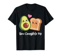 Cute Avocado Toast You Complete Me Valentine Pun Camiseta