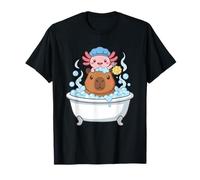 Cute Axolotl Capybara Bath Animal Lover Pet Aquatic Friends Camiseta