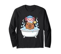 Cute Axolotl Capybara Bath Animal Lover Pet Aquatic Friends Manga Larga
