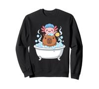 Cute Axolotl Capybara Bath Animal Lover Pet Aquatic Friends Sudadera
