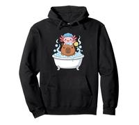 Cute Axolotl Capybara Bath Animal Lover Pet Aquatic Friends Sudadera con Capucha