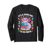 Cute Axolotl Math Teacher Student Funny School Algebra Lover Manga Larga