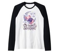 Cute Axolotl My Favorite Sleepshirt Kawaii Teen Pajama Camiseta Manga Raglan