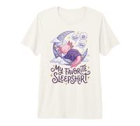 Cute Axolotl My Favorite Sleepshirt Kawaii Teen Pajama Camiseta Premium