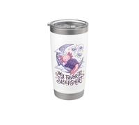 Cute Axolotl My Favorite Sleepshirt Kawaii Teen Pajama Vaso térmico de acero inoxidable de doble pared