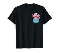Cute Axolotl Pocket Sailor Funny Cartoon Animal Amphibian Camiseta