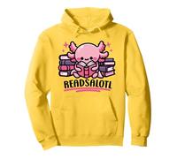 Cute Axolotl Reading Book Kawaii Bookworm Nerd Readsalotl Sudadera con Capucha