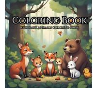 Cute Baby Animals Coloring Book: Simple Animal Coloring Pages for Kids and Beginners
