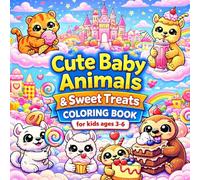 Cute Baby Animals &Sweet Treats Coloring Book: Cute Baby Animals and Sweet Treats for Little Artists Ages 3-6 (Cute Baby Animals Coloring Book: 50 Cute and Easy Baby Animals for Kids Ages 3-6)