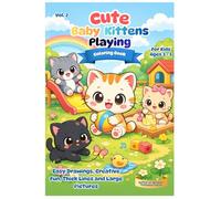 Cute Baby Cats: Coloring Book: Vol. 2 - Playing
