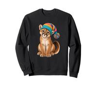 Cute Baby Cougar Colorido Beanie Mountain Lion Sudadera